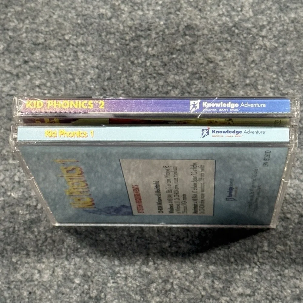 Kid Phonics 1 & 2 CD-ROM Davidson Ages 6-9 Reading Skills Educational Game Songs